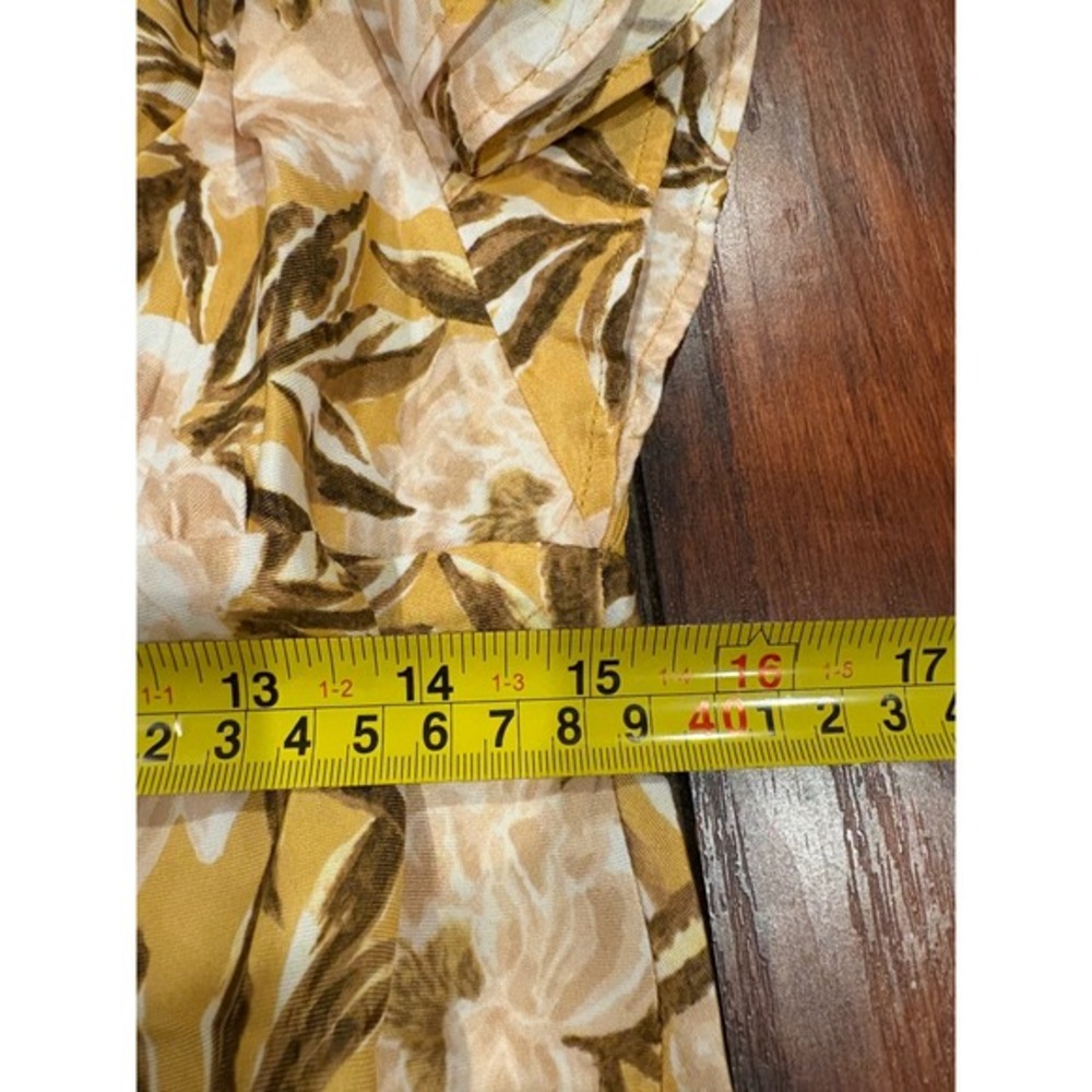 New Madewell Women's Floral Ruffle Strap Midi Dress Size 6 Yellow Ivory Print - Picture 4 of 8